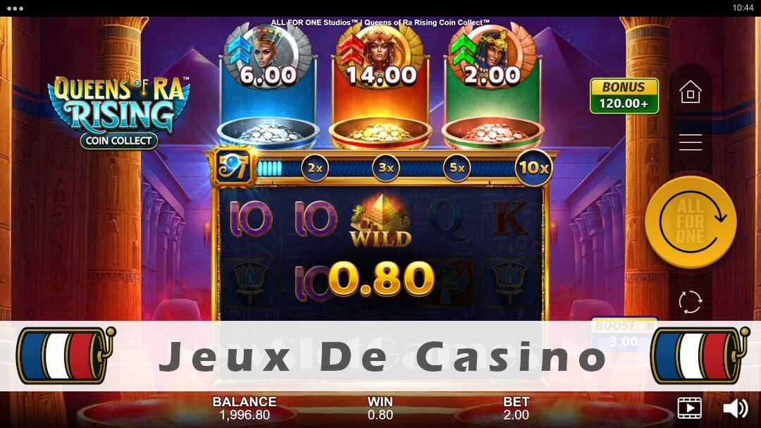 Démo de la machine à sous Queens of Ra Rising Coin Collect Slot