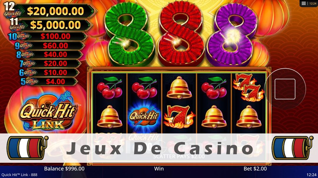 Démo de la machine à sous Quick Hit Link 888 - Red Slot