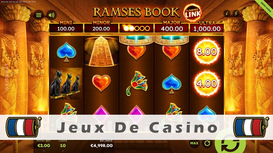 Démo de la machine à sous Ramses Book Flaming Link Slot