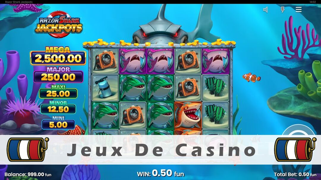 Démo de la machine à sous Razor Shark Jackpots Slot