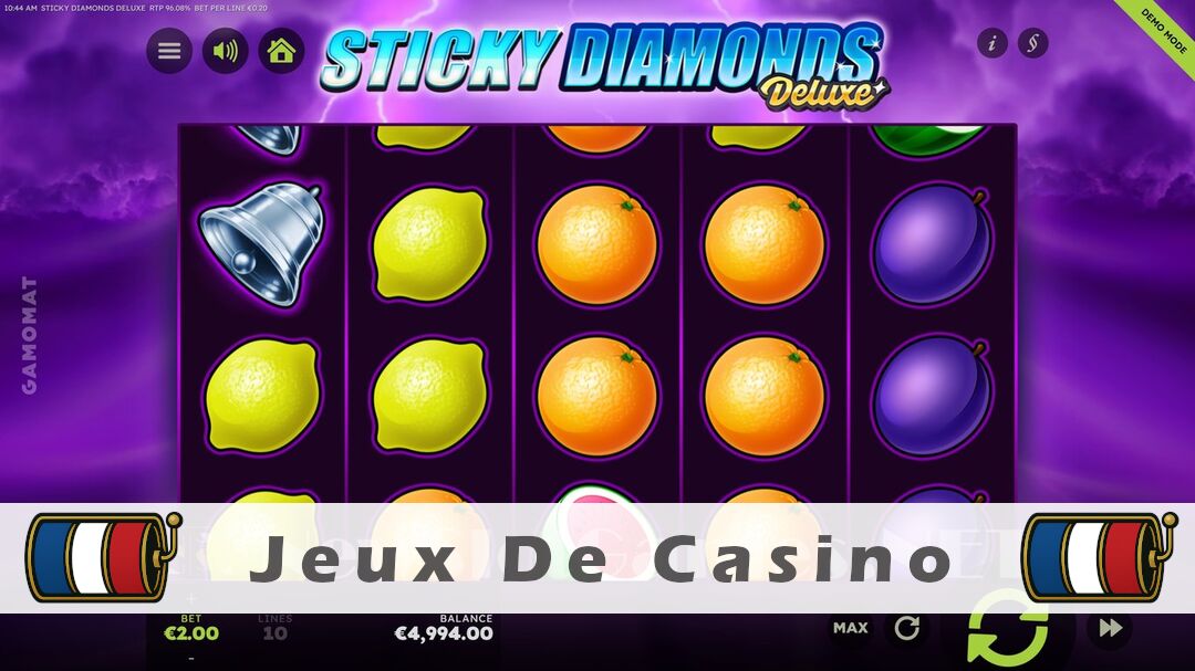 Démo de la machine à sous Sticky Diamonds Deluxe Slot