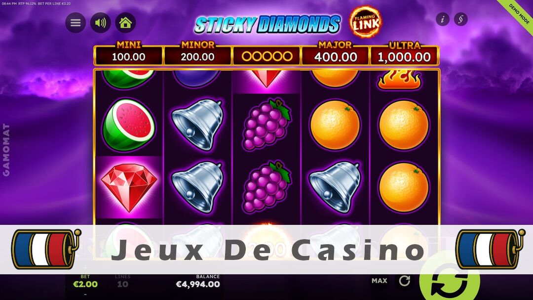 Démo de la machine à sous Sticky Diamonds Flaming Link Slot