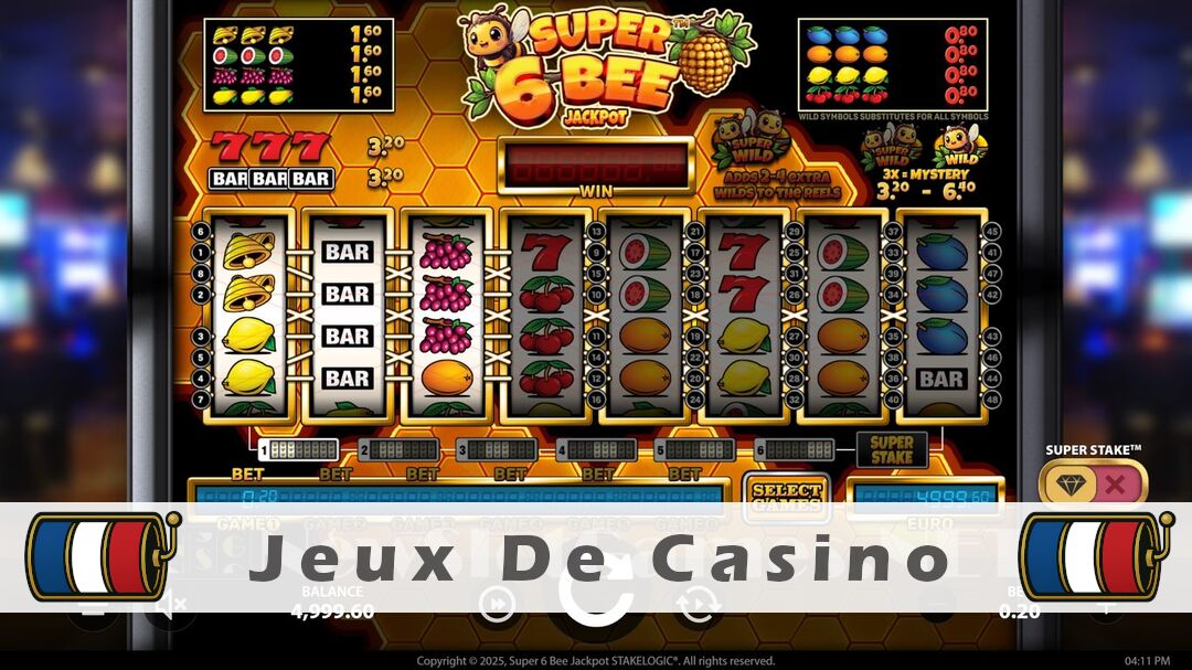 Démo de la machine à sous Super 6 Bee Jackpot Slot