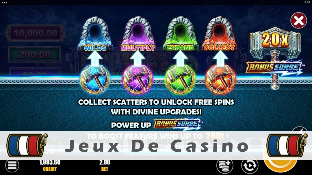 Démo de la machine à sous Thor Realms of Fortune Bonus Surge Slot