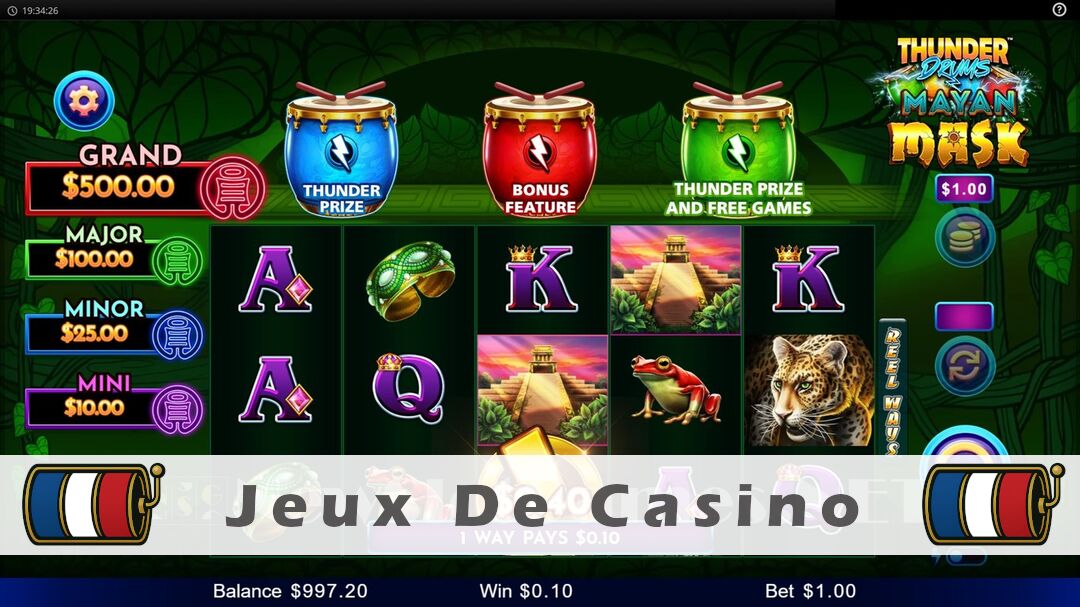 Démo de la machine à sous Thunder Drums Mayan Mask Slot