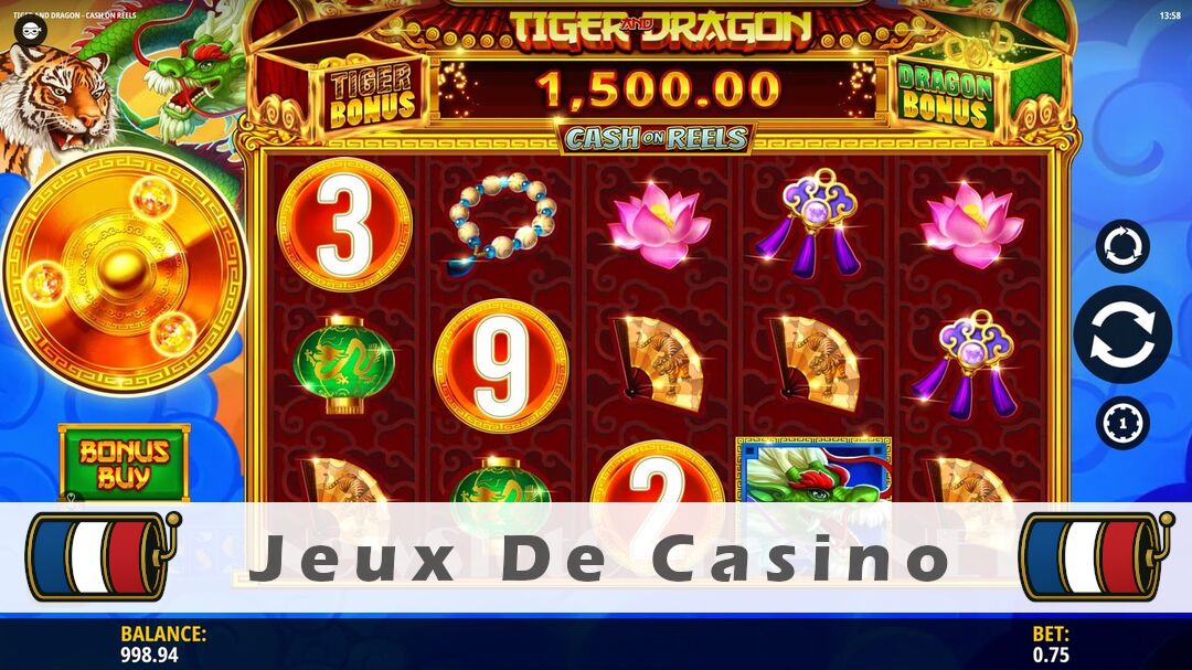 Démo de la machine à sous Tiger and Dragon Cash on Reels Slot