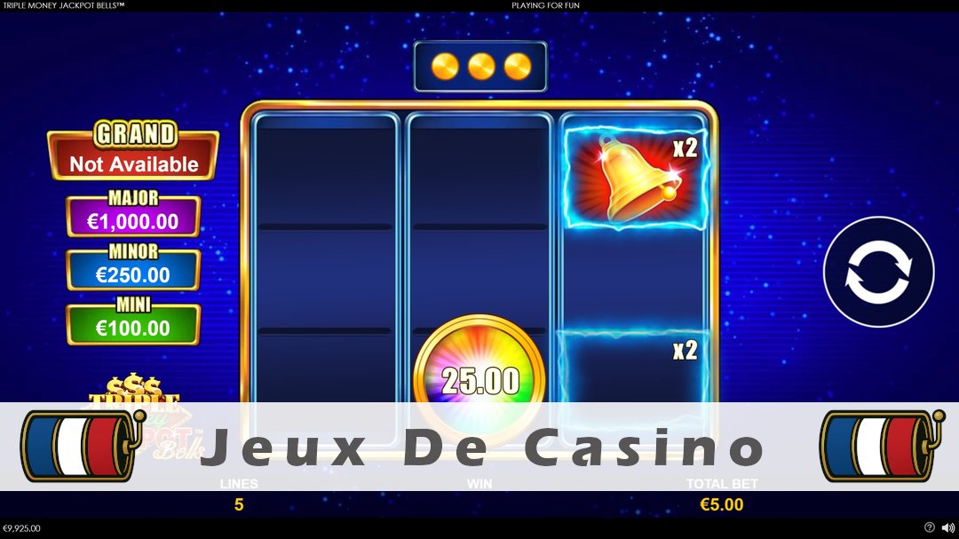 Démo de la machine à sous Triple Money Jackpot Bells Slot