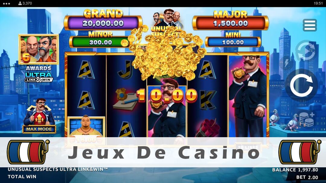 Démo de la machine à sous Unusual Suspects Ultra Link & Win Slot