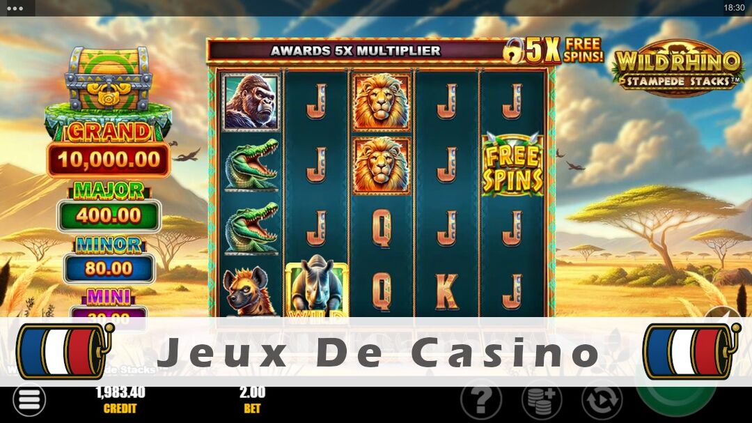 Démo de la machine à sous Wild Rhino Stampede Stacks Slot